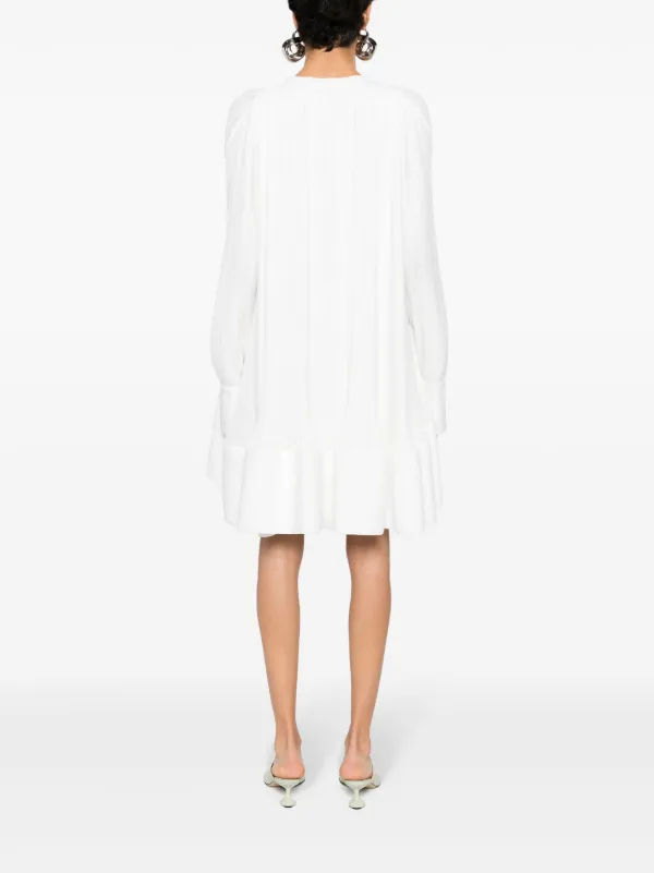 VIP【関税送料無料】希少 Lanvin Pleated Mini Dress Lanvin Pleated Mini Dress | White | FARFETCH
