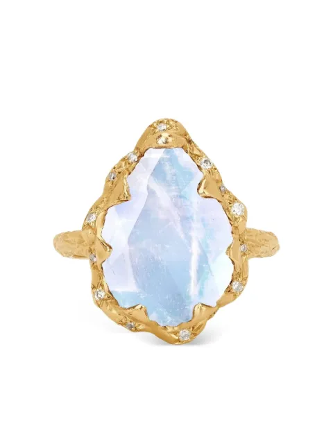 Logan Hollowell 14kt Gold Moonstone Diamond Ring