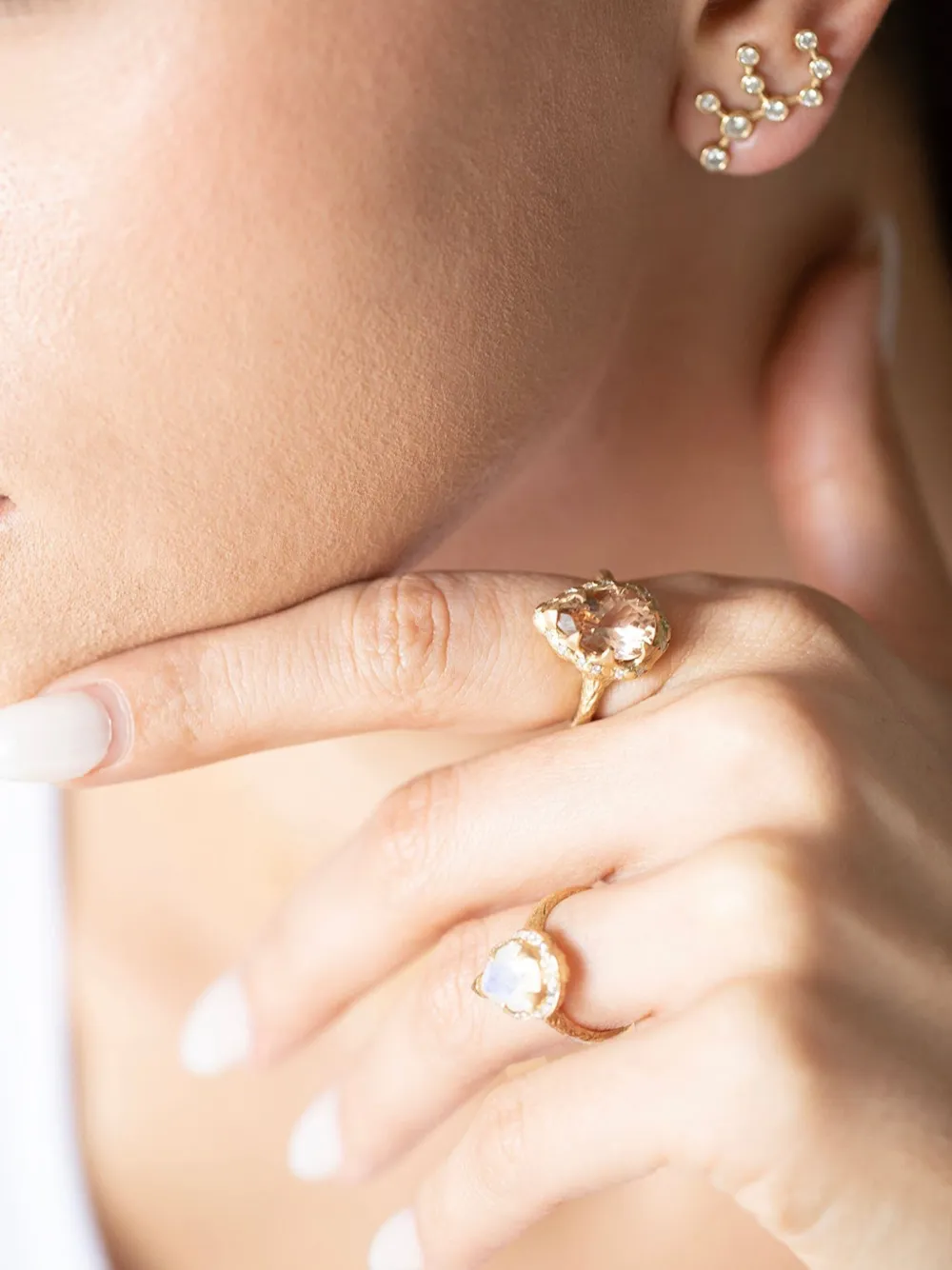 Logan Hollowell bague Queen Water Drop en or 14ct | Joaillerie | Image 2