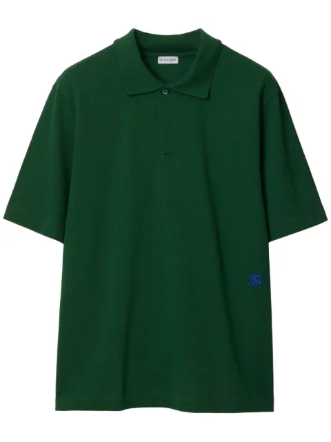 Burberry logo-embroidered cotton polo shirt Men