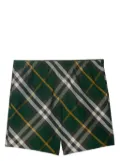 Burberry checkered twill swim shorts - Green