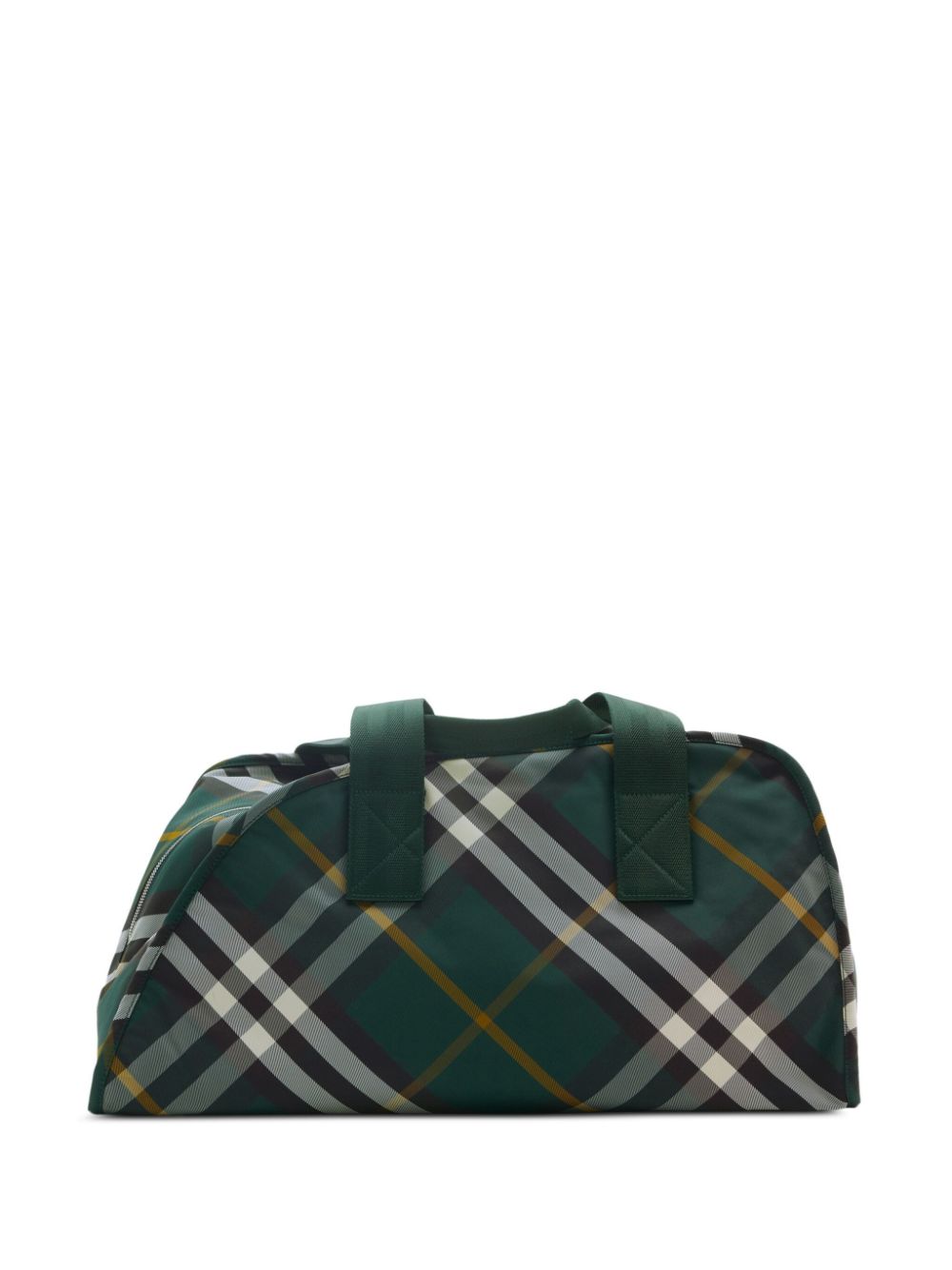 Burberry Medium Shield Check-pattern Duffle Bag In Green