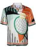 Casablanca Court Abstrait silk shirt - Green