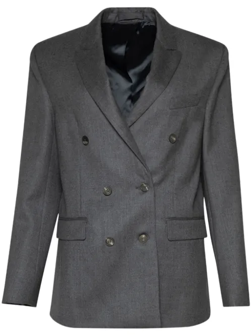 Blazer en laine vierge à boutonnière croisée - WARDROBE.NYC - Modalova