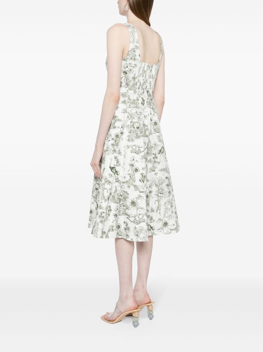 Shop Marchesa Rosa Elowen Graphic-print A-line Dress In White