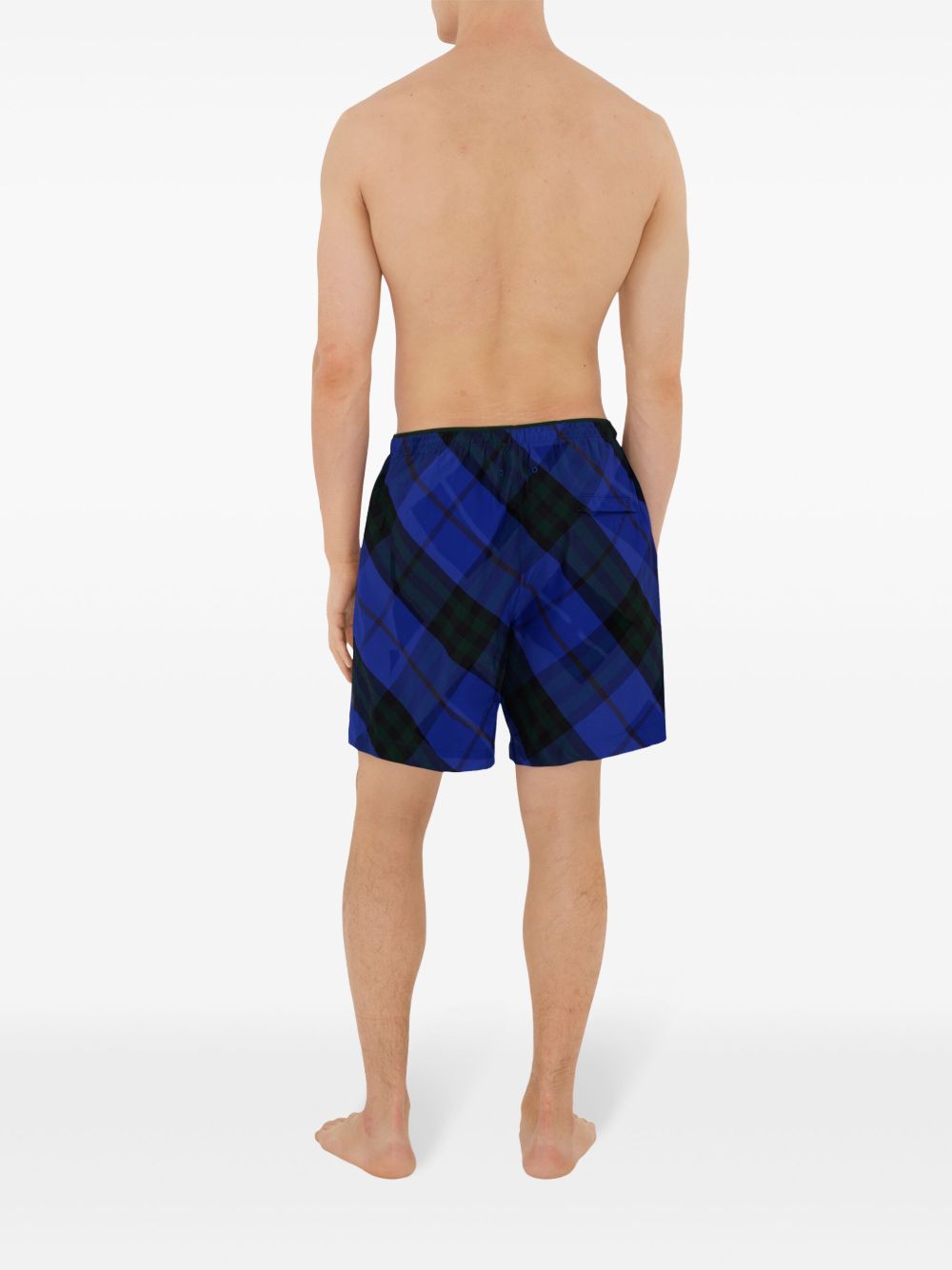 Affordable Burberry checkered twill swim shorts Men