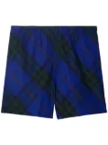 Burberry checkered twill swim shorts - Black