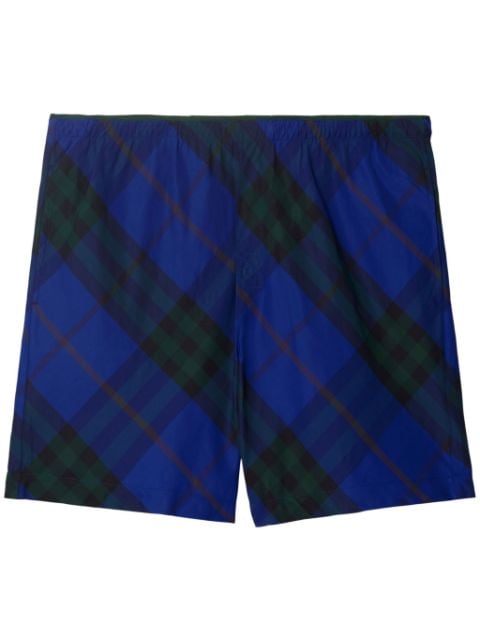 Burberry checkered twill swim shorts