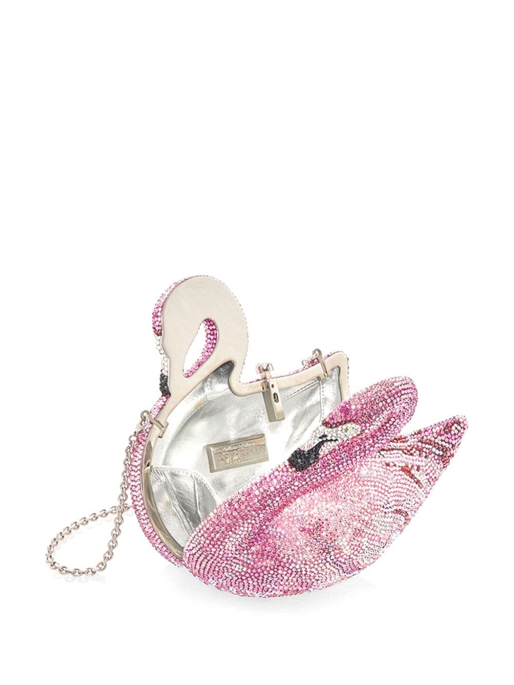 Shop Judith Leiber Flamingo Crystal-embellished Clutch In Pink