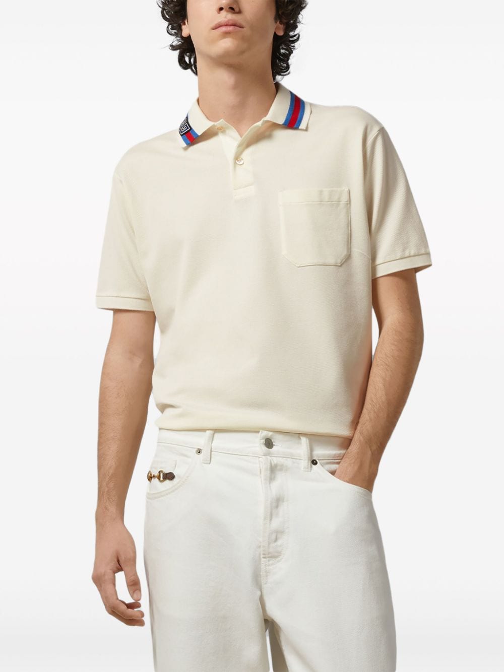 Gucci Poloshirt met GG-logo Wit