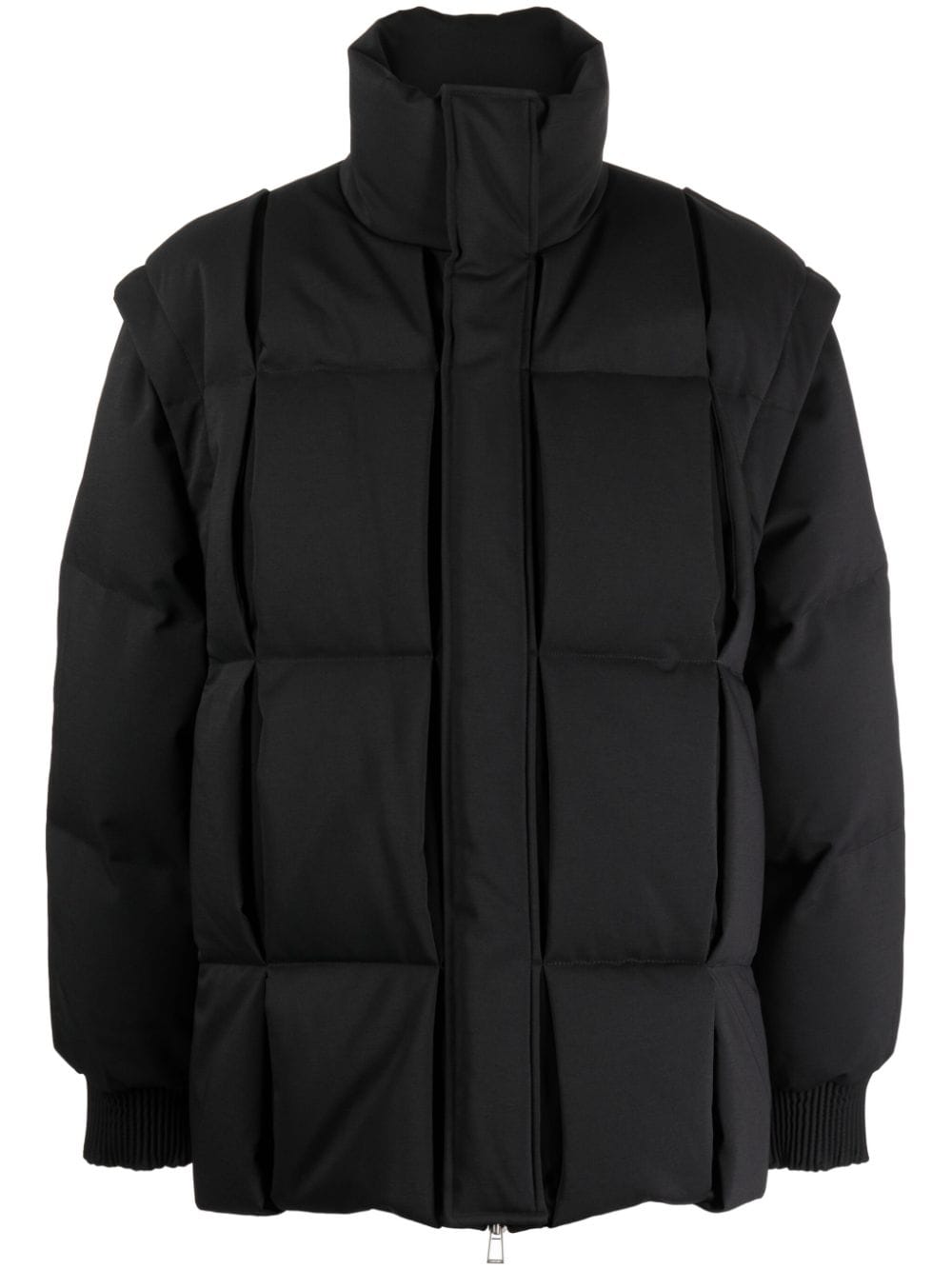 Songzio Quilted Puffer Jacket In Black