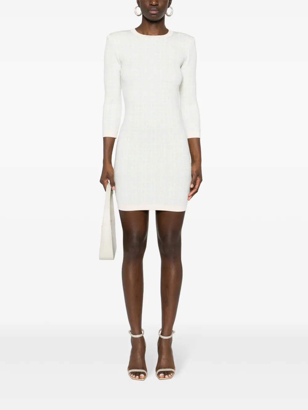 Elisabetta Franchi monogram-jacquard open-back dress | Day Dresses | Image 2