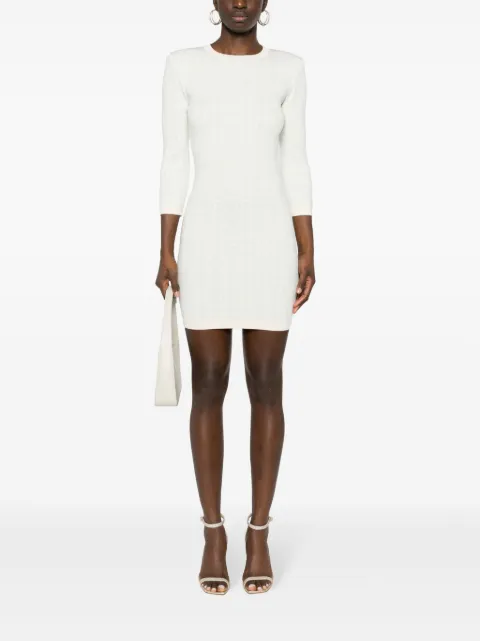 Elisabetta Franchi monogram-jacquard open-back dress AM54Z41E2 - 1