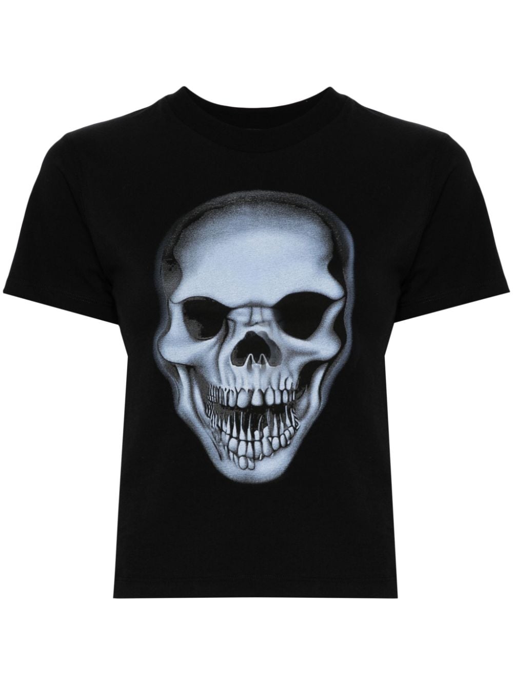 Shop Ottolinger Skull-print Organic-cotton T-shirt In Black