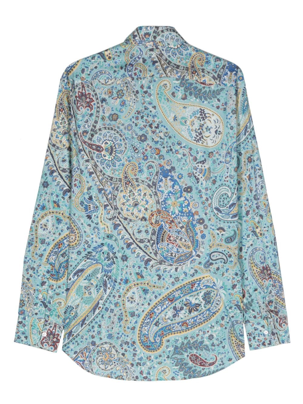 Shop Etro Paisley-pattern Long-sleeve Shirt In Blue