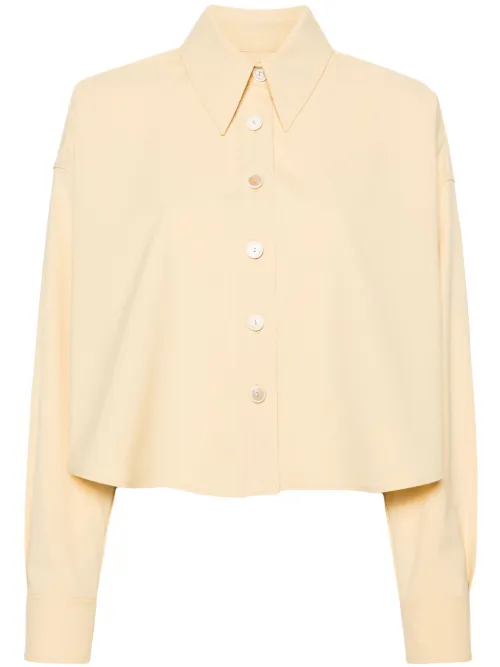 Chemise crop à boutonnière - Fabiana Filippi - Modalova