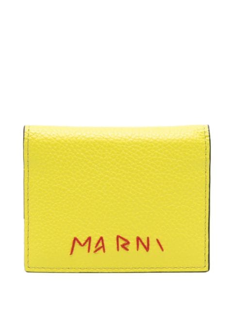 Marni embroidered-logo leather wallet