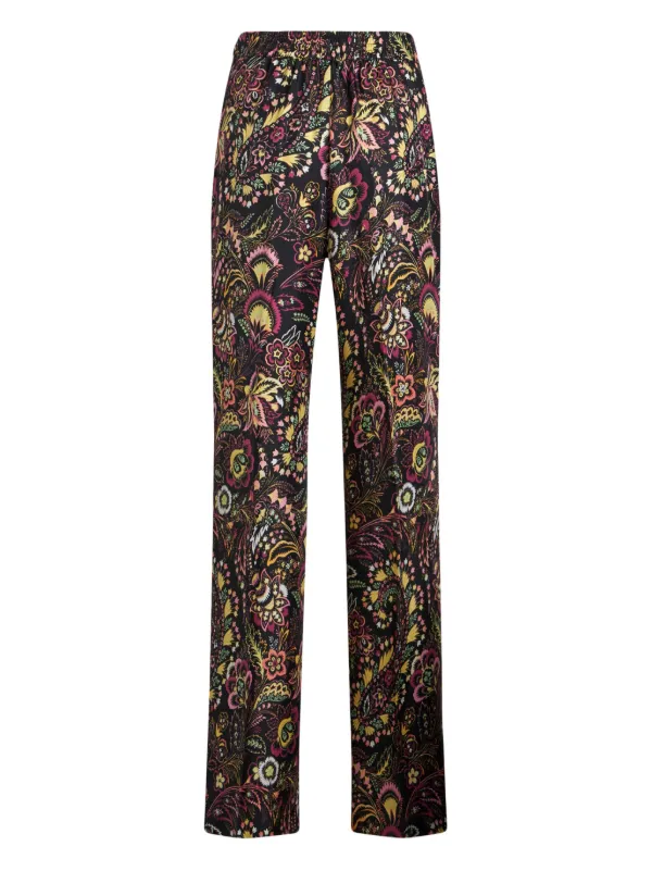 【送料&関税込】Etro Paisley Print Silk Trousers ETRO Paisley-print silk crepe de chine straight-leg pants