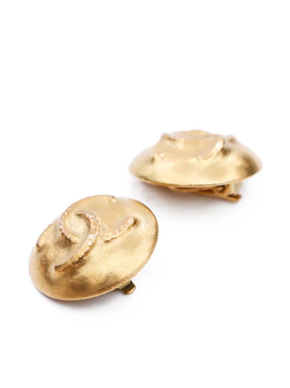 CHANEL Pre-Owned 1995 oorclips met CC logo - Goud