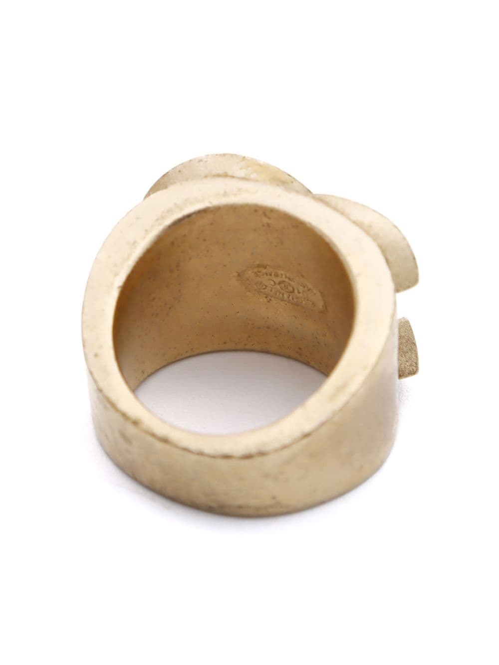 CHANEL Pre-Owned 2001 ring met CC reliëf - Goud