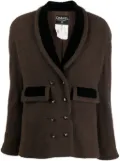 CHANEL Pre-Owned 1990s two-tone tweed jacket - Brown