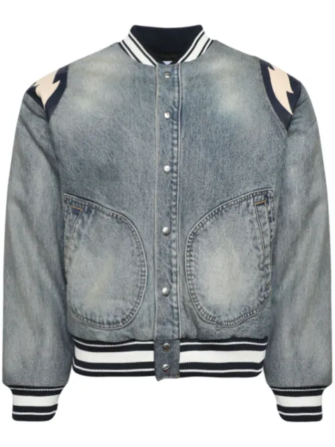 RHUDE chamarra bomber de mezclilla Lightening