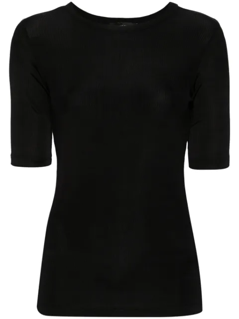 Fabiana Filippi cut-out fine-ribbed T-shirt