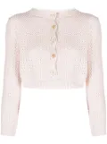Fabiana Filippi sequin-detail open-knit cardigan - Pink