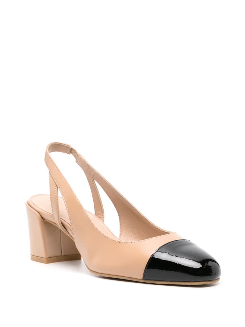 Stuart Weitzman Sleek 50mm block-heel pump - Beige