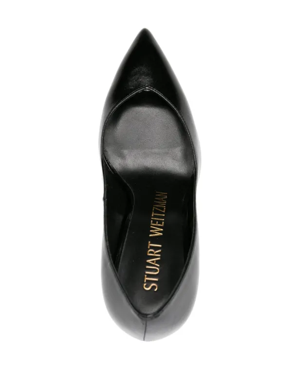 パンプス BLACK LEATHER PUMPS STUART WEITZMAN Stuart 85 leather pumps | THE OUTNET