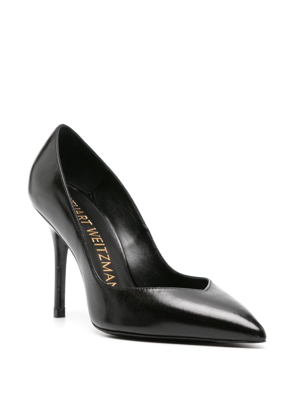 Stuart Weitzman Eva 100mm leather pumps - Zwart