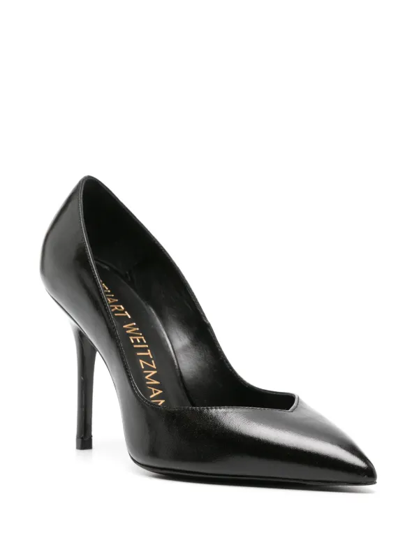 パンプス BLACK LEATHER PUMPS Stuart Weitzman Eva 100mm Leather Pumps | Black | FARFETCH