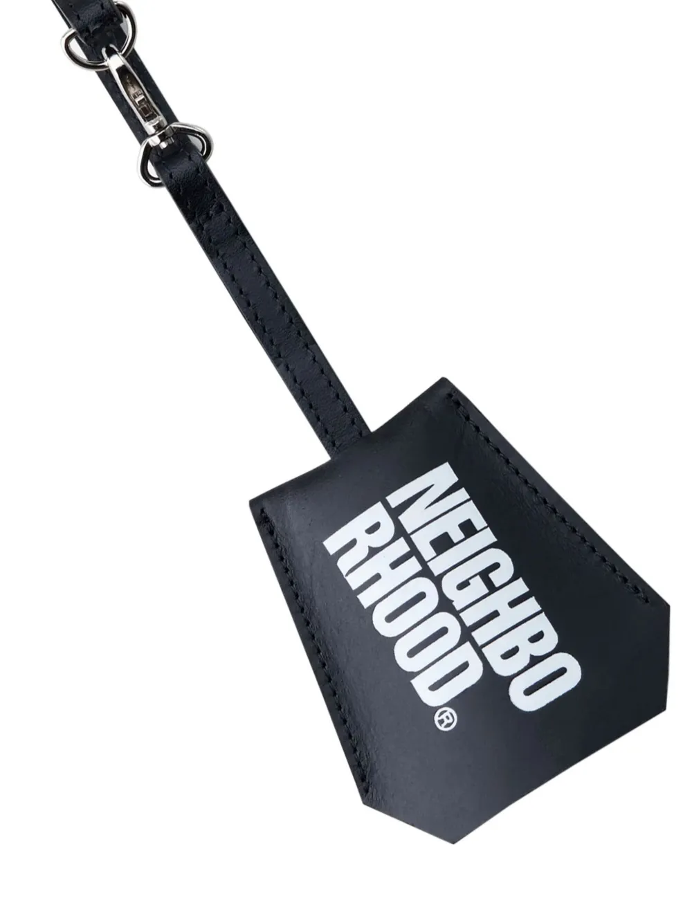 Neighborhood Sleutelhanger met logoprint Zwart