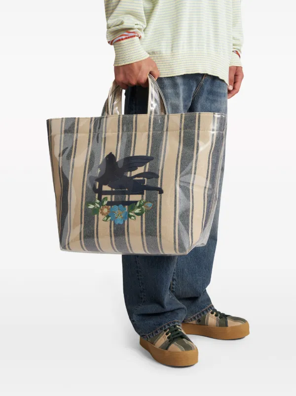 ETRO ロゴアップリケ トートバッグ | ニュートラル | FARFETCH JP