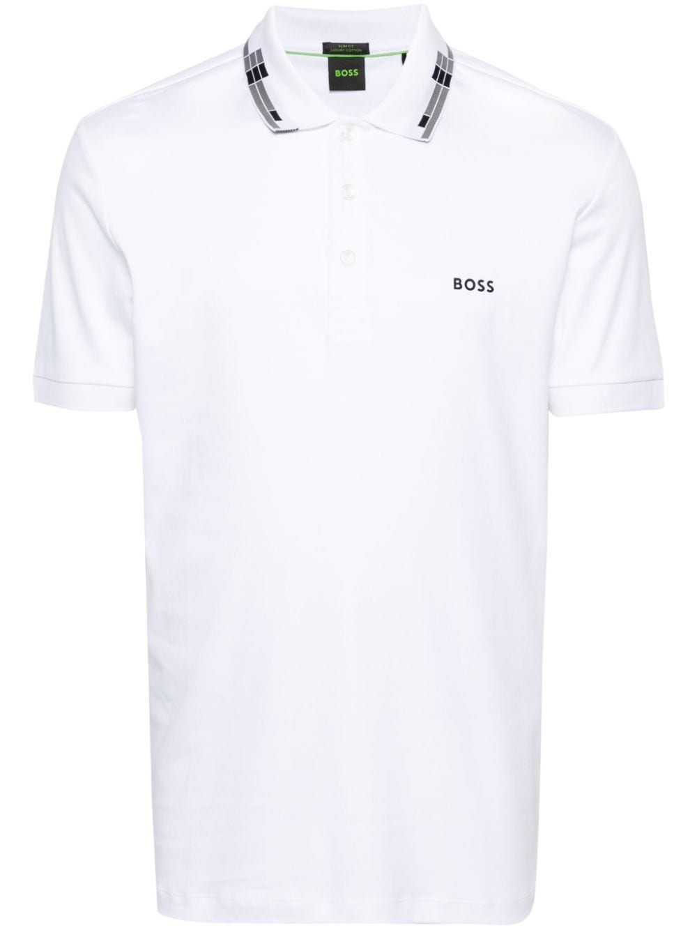 Shop Hugo Boss Logo-print Polo Shirt In White