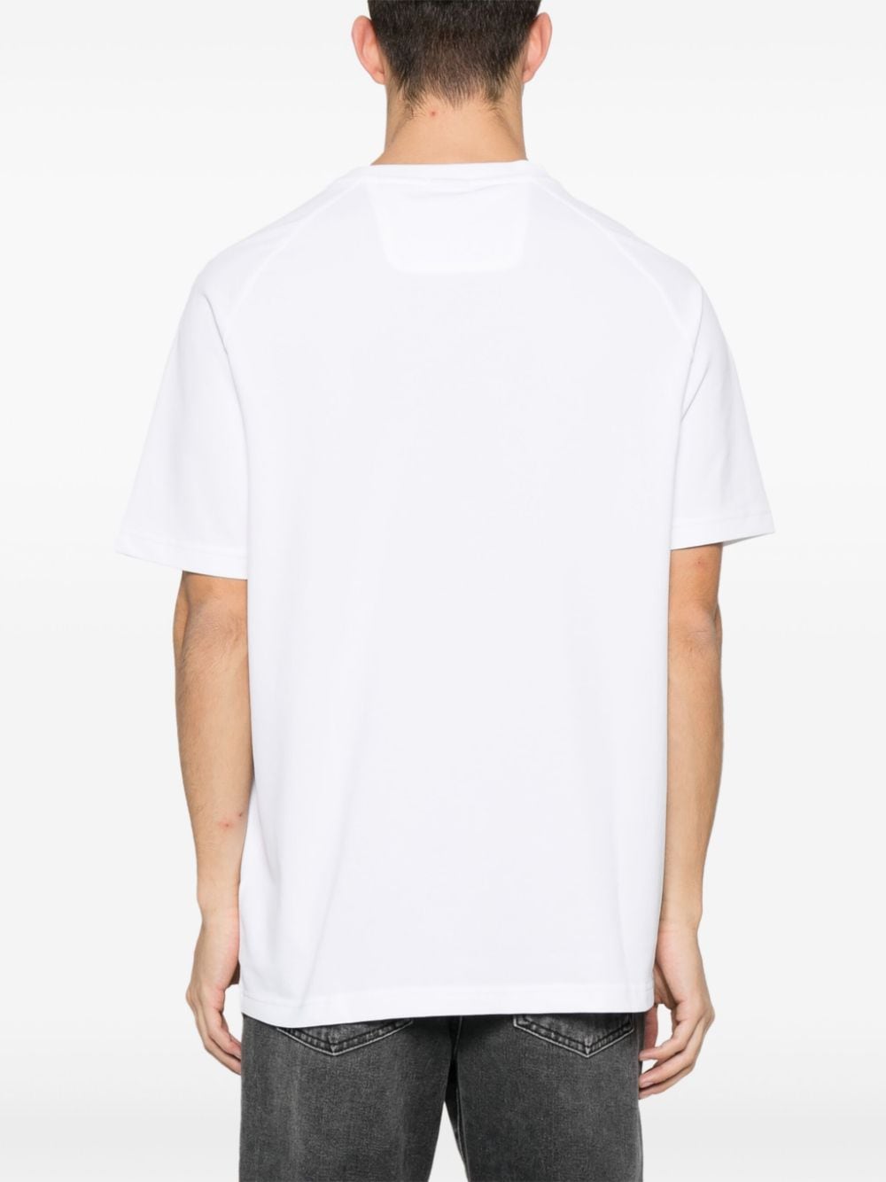 Shop Hugo Boss Logo-print T-shirt In White