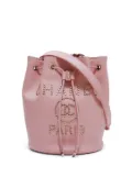 CHANEL Pre-Owned 2017-2018 CC logo bucket bag - Pink