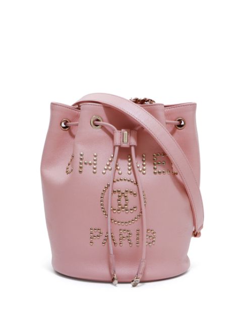 CHANEL 2017-2018 CC logo bucket bag Women