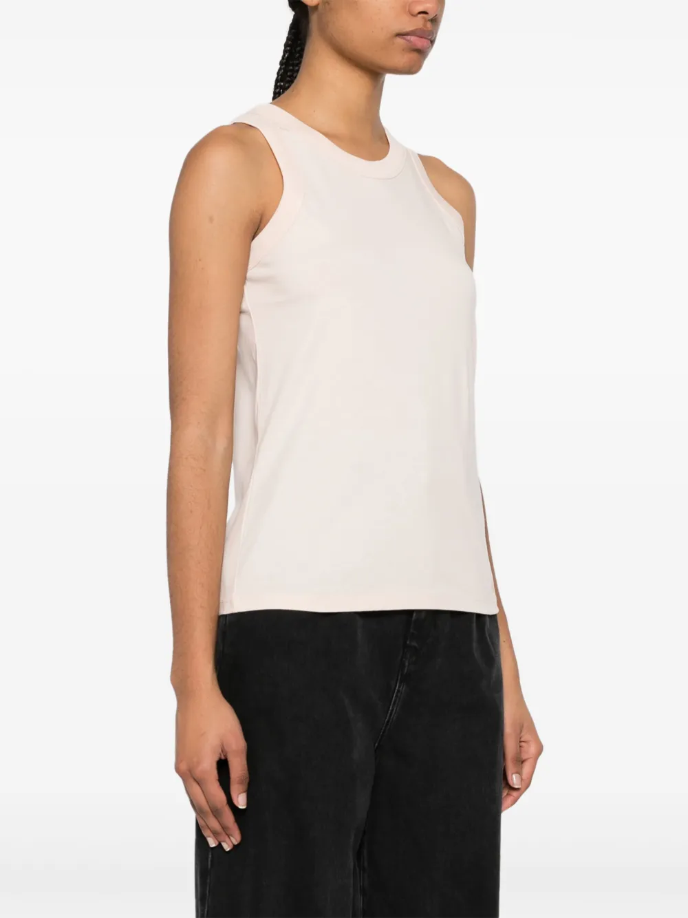 Loulou Studio Poso Cotton Tank Top In Pink