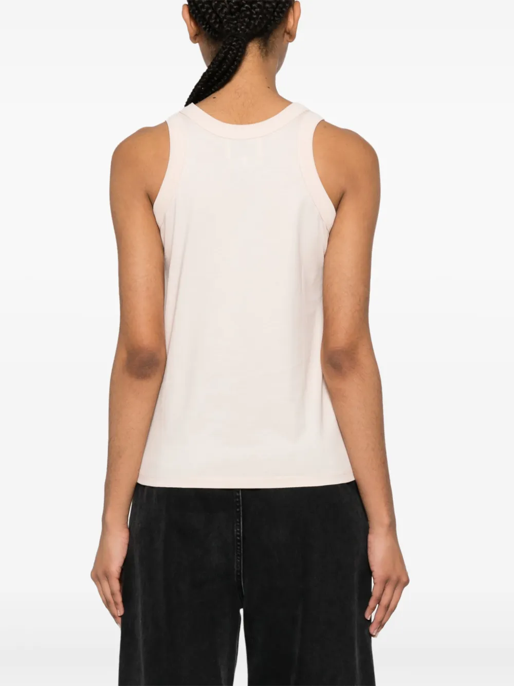 Loulou Studio Poso Cotton Tank Top In Pink