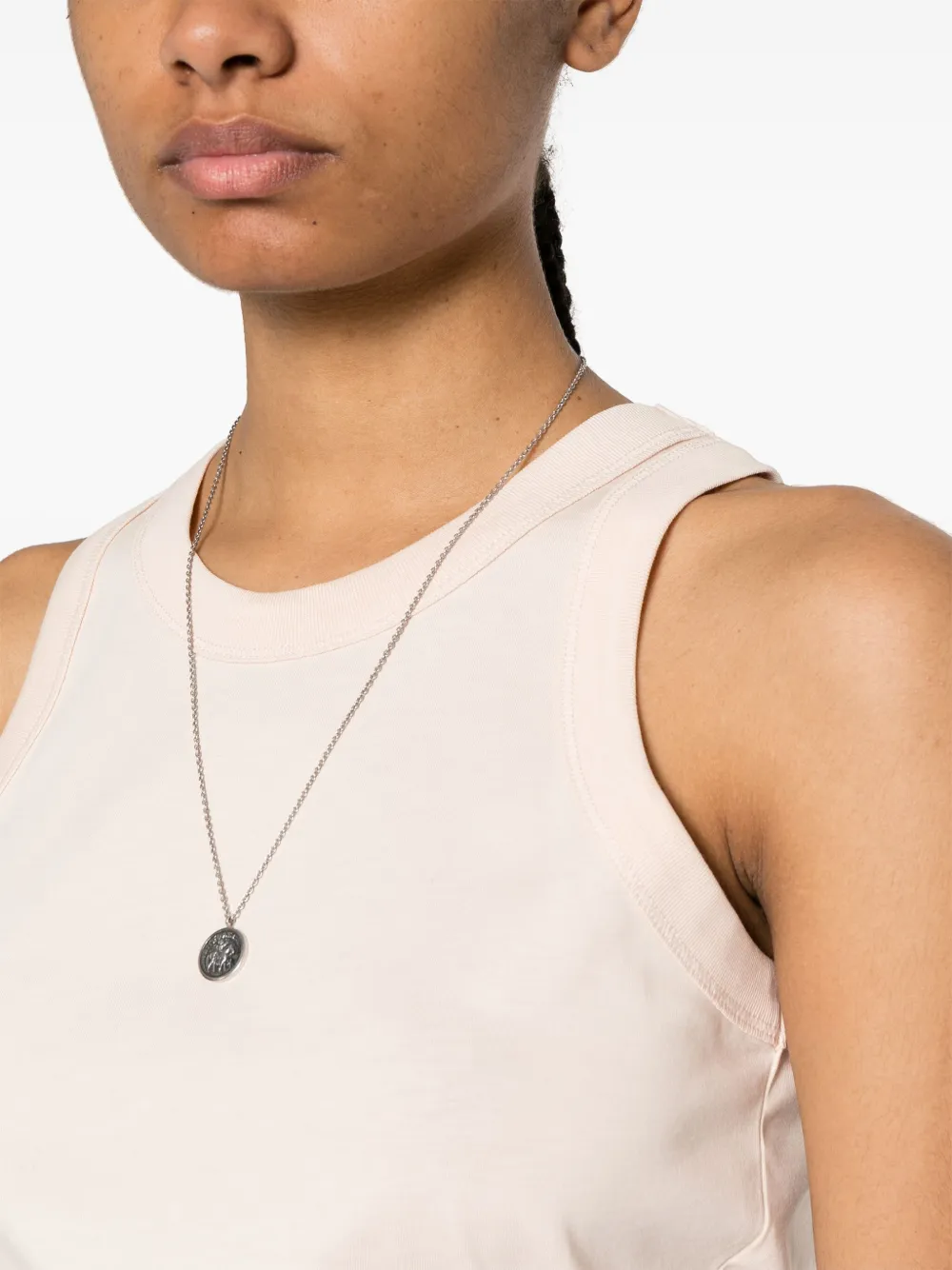 Loulou Studio Poso Cotton Tank Top In Pink