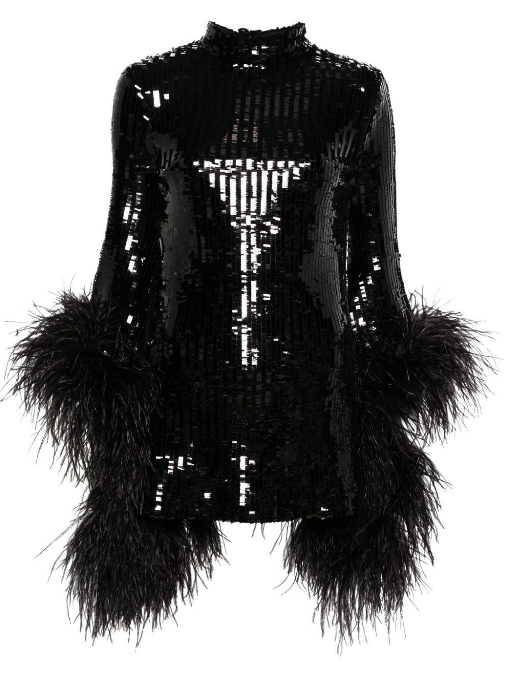Shop Taller Marmo Del Rio Disco Sequinned Mini Dress In Black