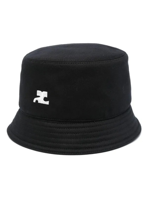 Courreges クレージュ バケットハット 帽子 黒 courrèges ブラック バケットハット S/M