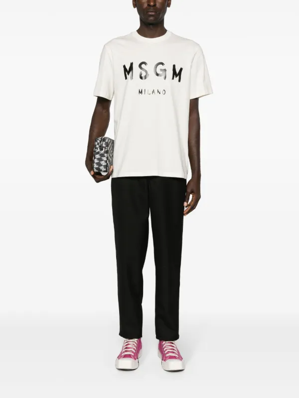 MSGM logo-print Cotton T-shirt | White | FARFETCH ZA