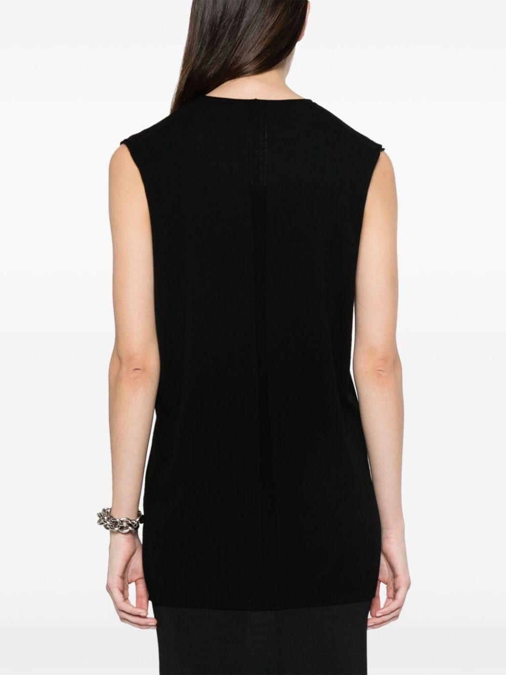 Shop Rick Owens Knitted Tank Top In Black