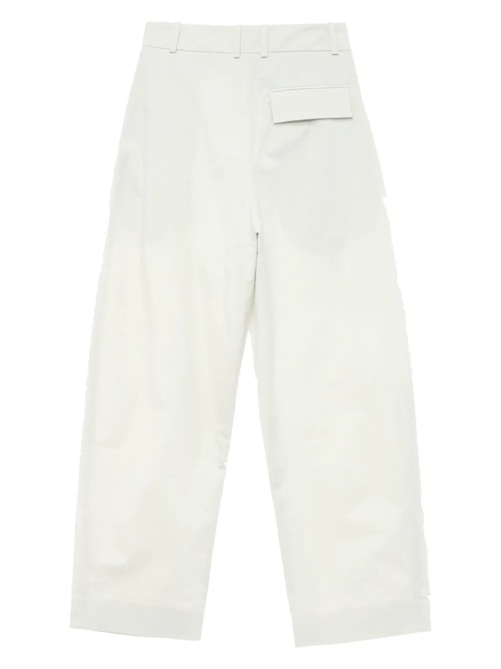 Studio Nicholson Straight broek met geplooid-detail Wit