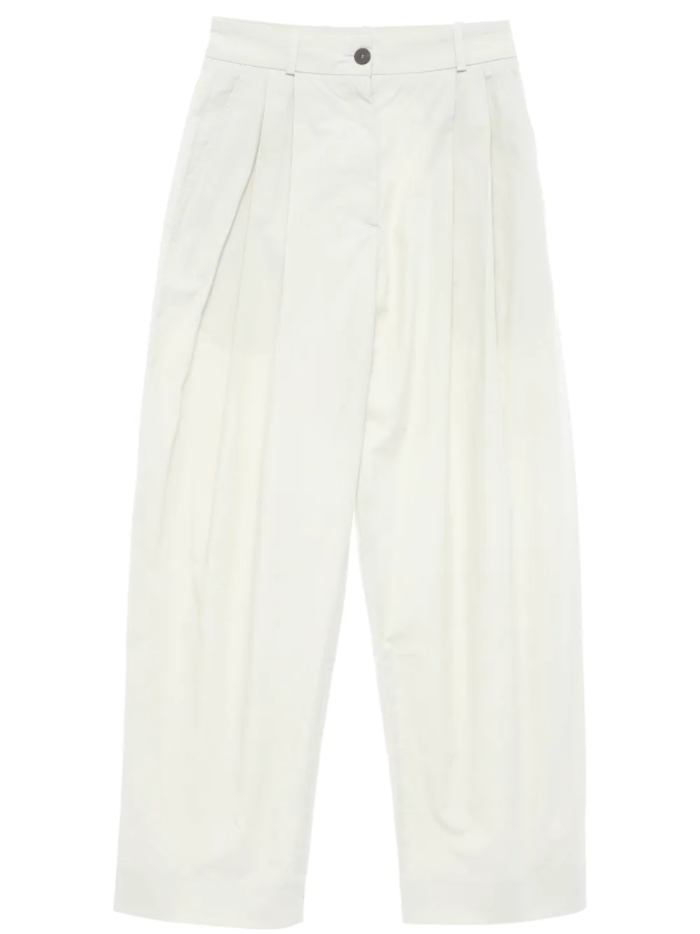 Studio Nicholson Pantaloni dritti con pieghe - Bianco