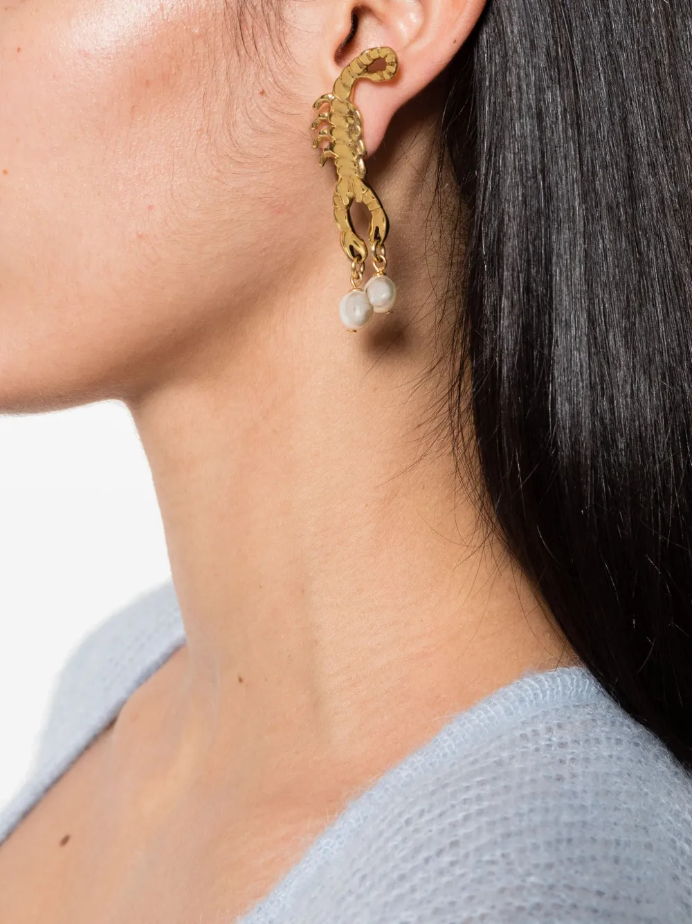 ALEMAIS Hero Scorpion & Shell earrings - Goud