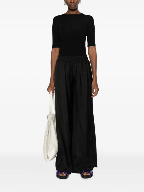 FABIANA FILIPPI ファビアナフィリッピ ワイドパンツ 40 Fabiana Filippi ワイドパンツ | ブラック | FARFETCH JP