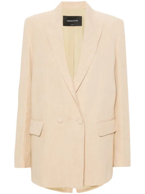 Fabiana Filippi double-breasted linen blend blazer